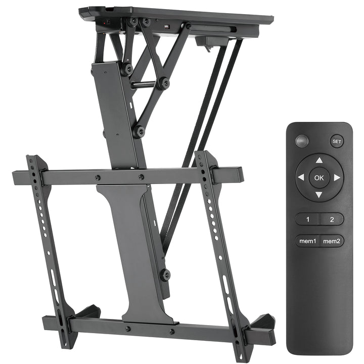 Supporto per TV da soffitto elettrico,e per pareti inclinate Maclean MC-880 32 "-70" carico massimo 35 kg telecomando max VESA 600x411