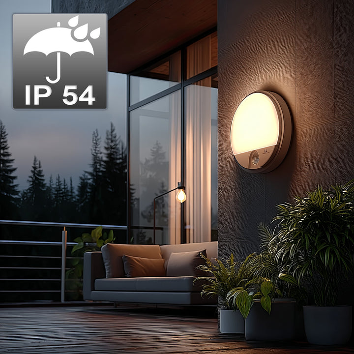 Lampada a LED con sensore di movimento a infrarossi MCE291 W 1100lm 15W IP54 Maclean Energy bianco