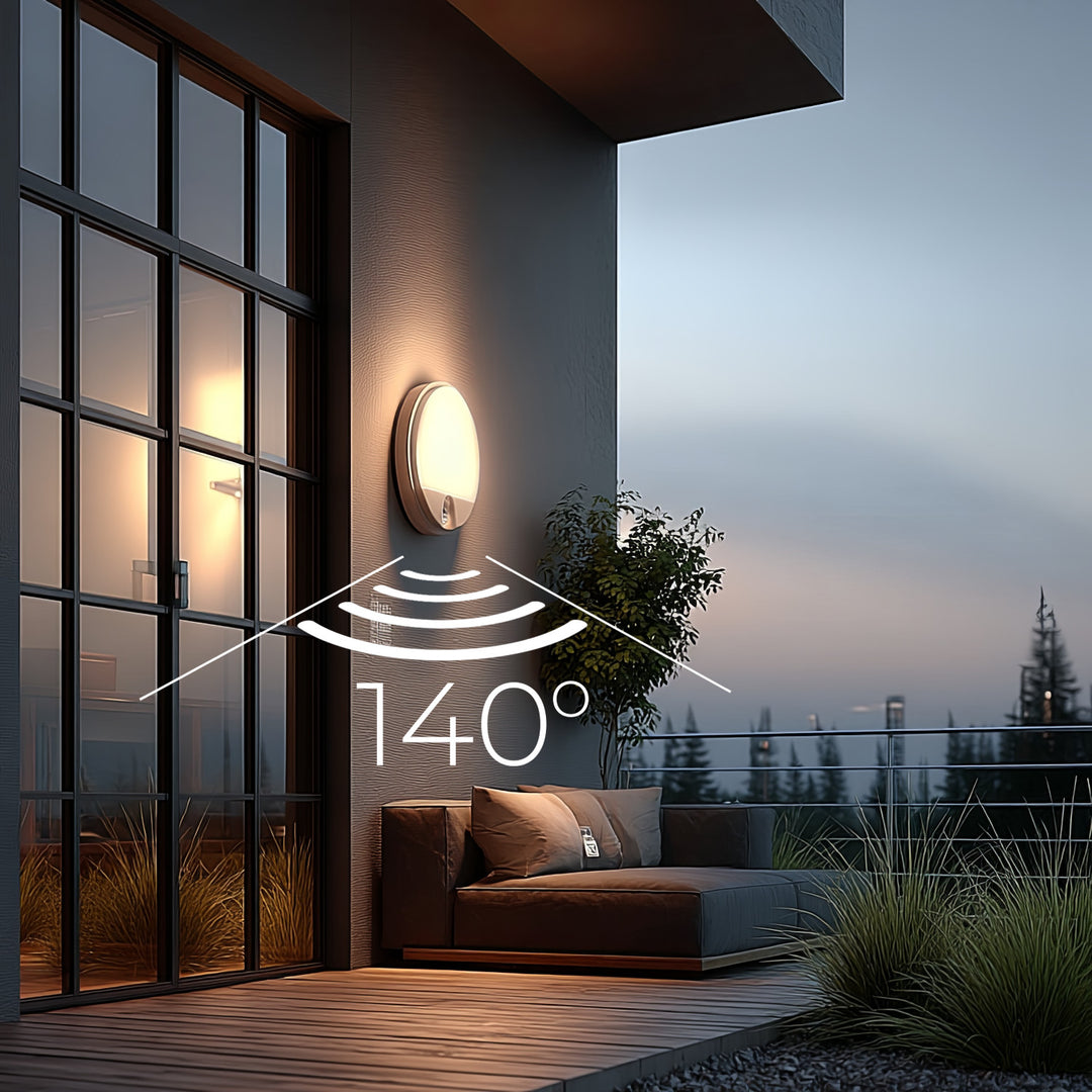 Lampada a LED con sensore di movimento a infrarossi MCE291 W 1100lm 15W IP54 Maclean Energy bianco