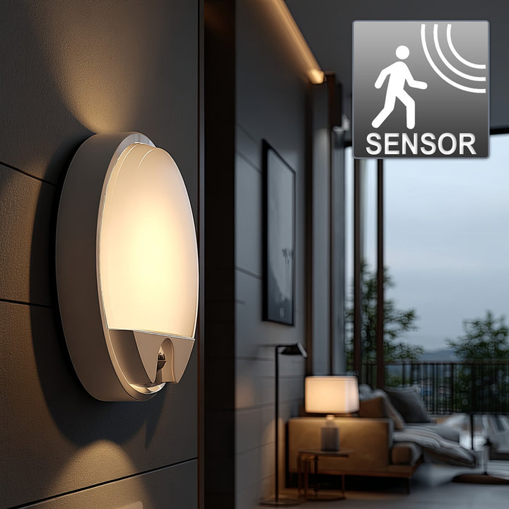 Lampada a LED con sensore di movimento a infrarossi MCE291 W 1100lm 15W IP54 Maclean Energy bianco