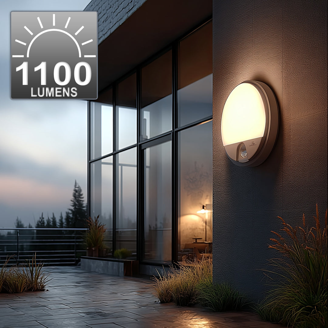 Lampada a LED con sensore di movimento a infrarossi MCE291 W 1100lm 15W IP54 Maclean Energy bianco