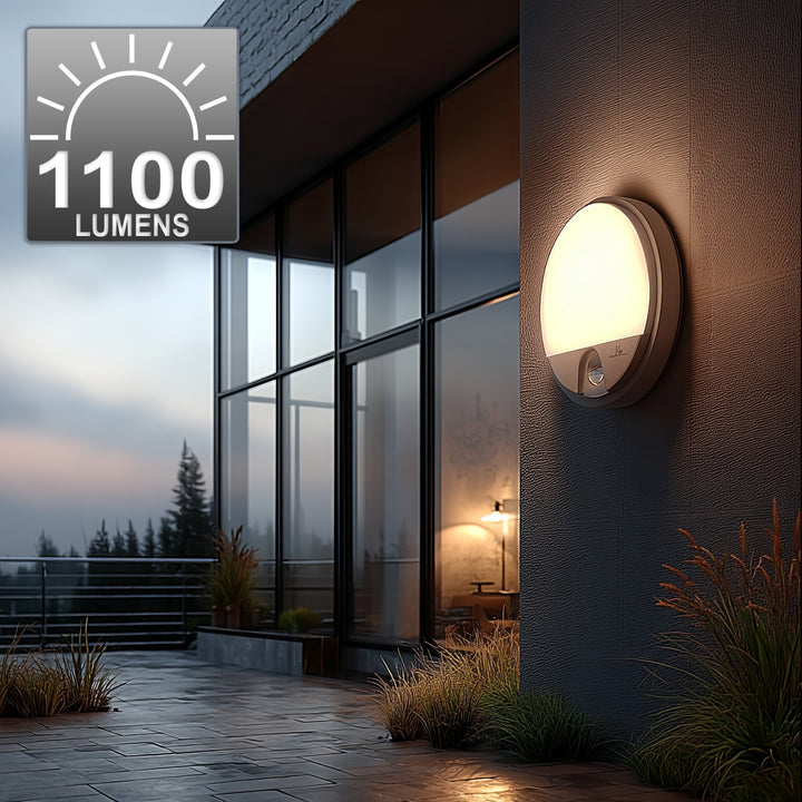 Lampada a LED con sensore di movimento a infrarossi MCE291 W 1100lm 15W IP54 Maclean Energy bianco