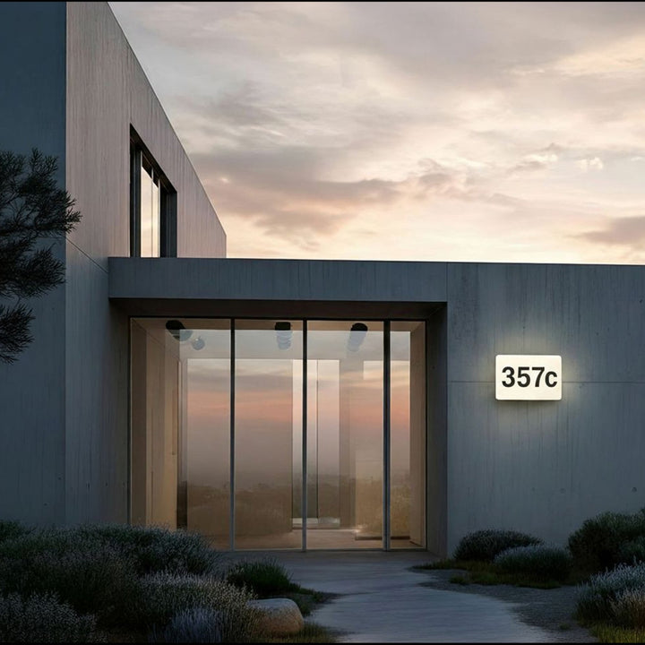 Lampada LED Maclean, numero civico, con sensore crepuscolare, bianca, max 10 W, IP65, luce neutra (4000 K), max 1000 lm, MCE292 W