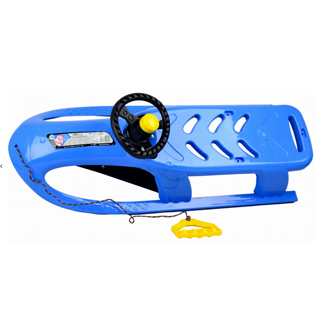 Slitta in plastica con volante Prosperplast Bullet Control blu