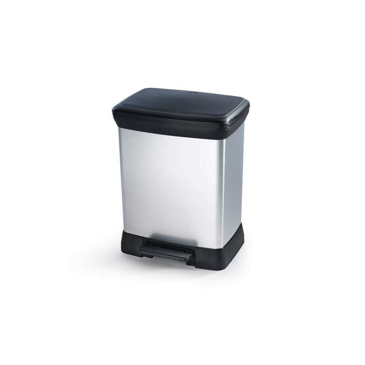 Cesto con pedale per segregazione Curver Deco Bin metallizzato 10 + 18L