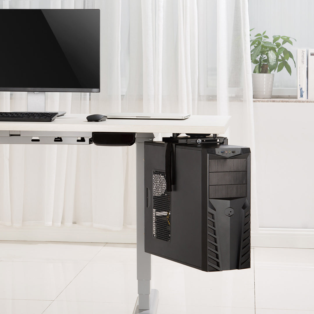 Maclean MC-885 B supporto per computer nero regolabile max. 10kg.