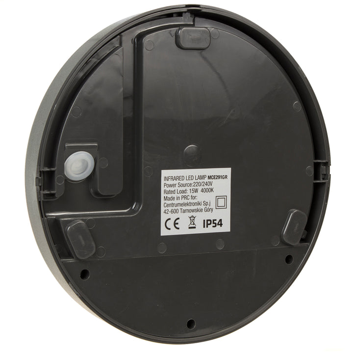 Lampada a LED con sensore di movimento a infrarossi MCE291 GR 1100lm 15W IP54 Maclean Grigio energia