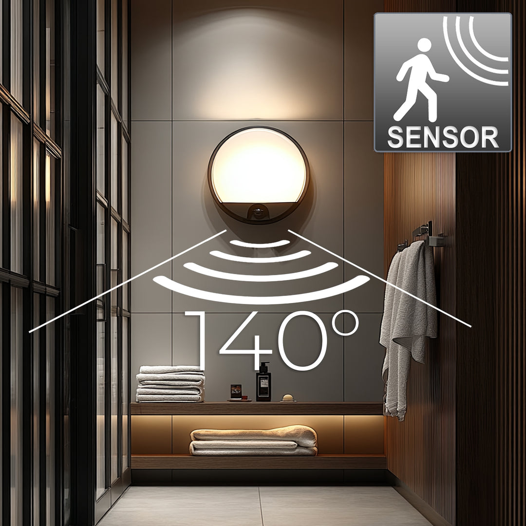 Lampada a LED con sensore di movimento a infrarossi MCE291 GR 1100lm 15W IP54 Maclean Grigio energia