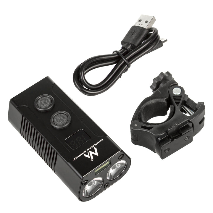 Torcia per bicicletta XML + COB LED 750 lumen LED Maclean Energy + set powerbank MCE308 forte