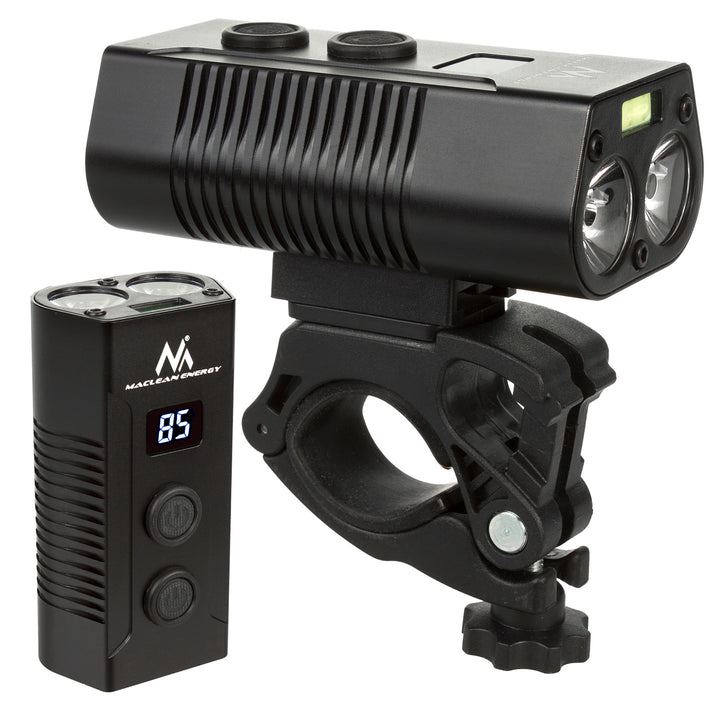 Torcia per bicicletta XML + COB LED 750 lumen LED Maclean Energy + set powerbank MCE308 forte