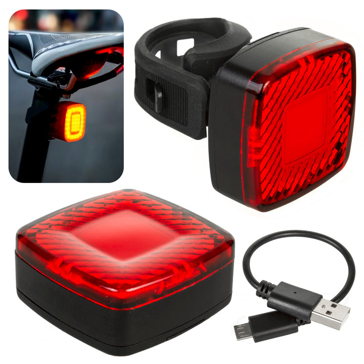 Luce LED per bicicletta posteriore Maclean MCE355 - 37x37x16mm