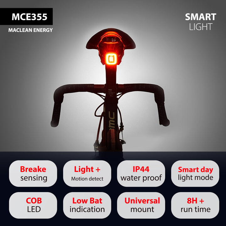 Luce LED per bicicletta posteriore Maclean MCE355 - 37x37x16mm