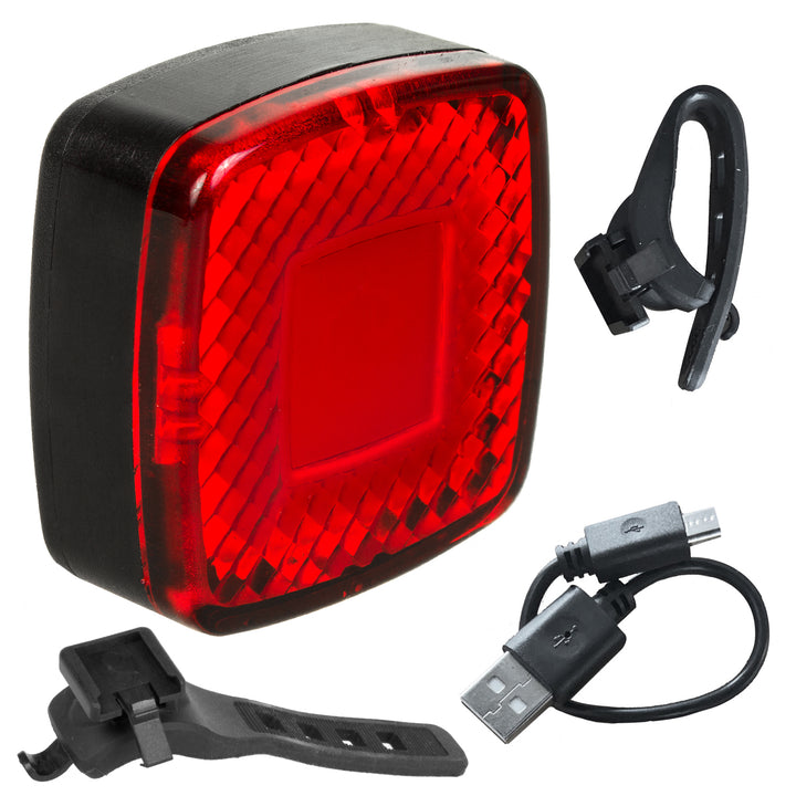 Luce LED per bicicletta posteriore Maclean MCE355 - 37x37x16mm