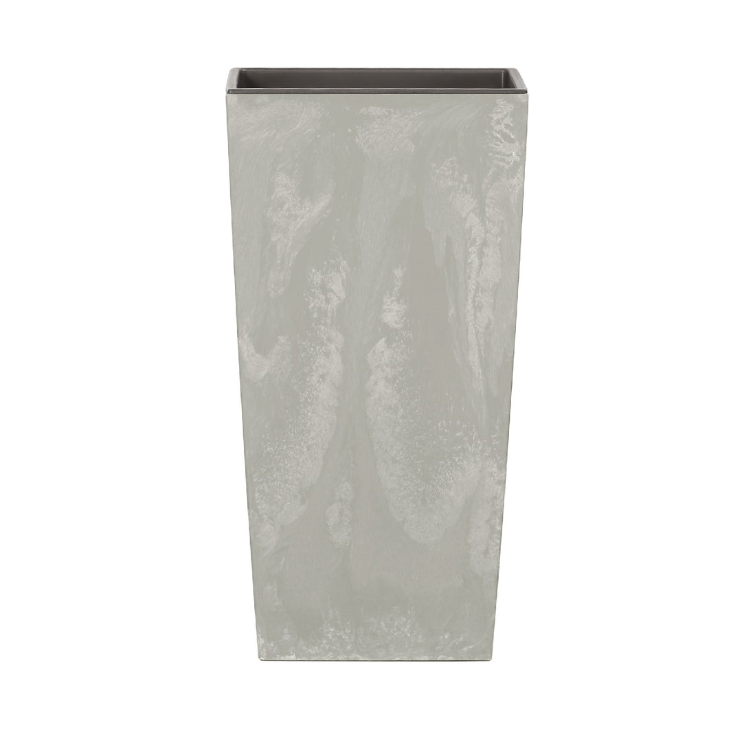 Vaso da fiori con inserto Urbi Square Beton DURS140B-422U - colore e motivo che imitano il cemento