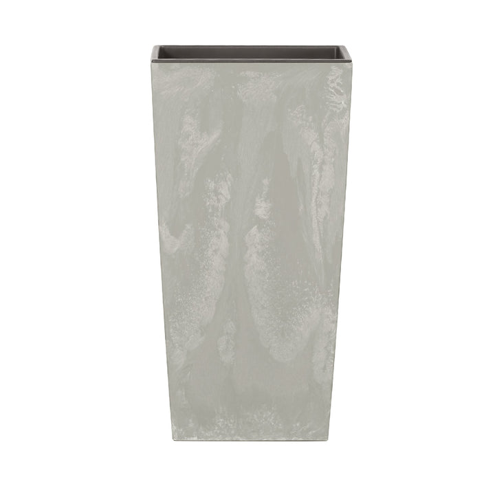 Vaso da fiori con inserto Urbi Square Beton DURS140B-422U - colore e motivo che imitano il cemento