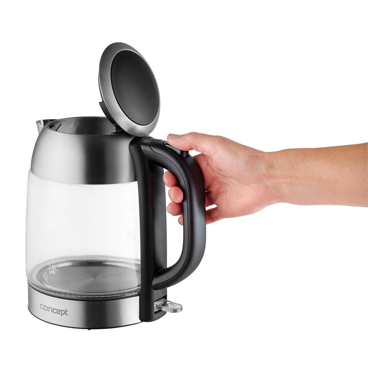Bollitore elettrico in vetro 1,7L Concept RK4080 in acciaio inossidabile