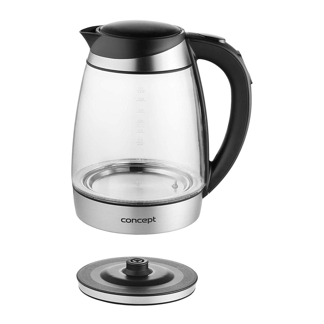 Bollitore elettrico in vetro da 1,7 litri con controllo della temperatura Concept RK4120