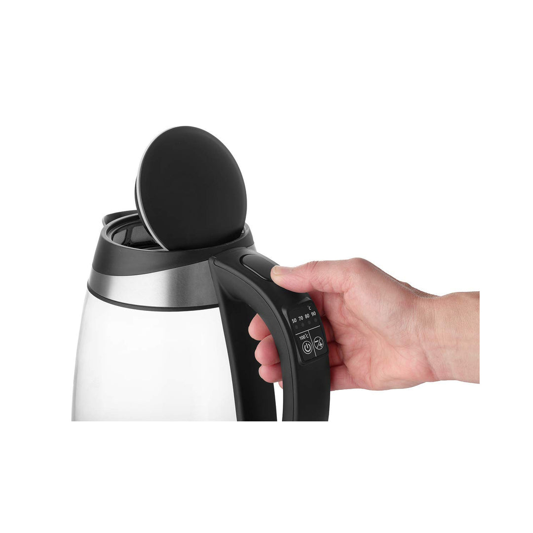 Bollitore elettrico in vetro da 1,7 litri con controllo della temperatura Concept RK4120