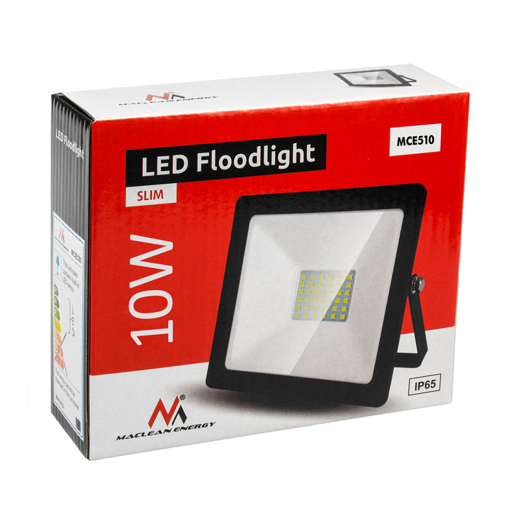 Illuminazione LED sottile 10W, 800lm bianco caldo (3000K) Maclean Energy MCE510 WW, IP65, PREMIUM