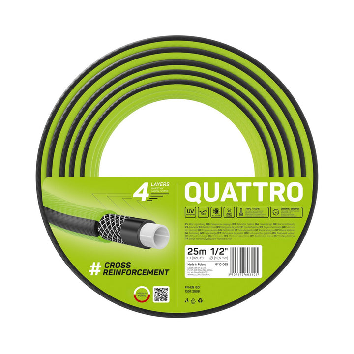 Tubo da giardino Cellfast Quattro 1/2" 25 m di treccia incrociata a 4 strati