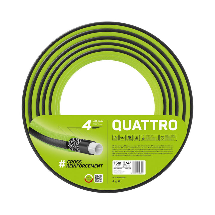 Tubo da giardino Cellfast Quattro 3/4'' 15m a 4 strati con treccia incrociata