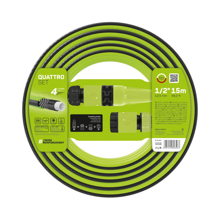 Set da giardino 15m 1/2 "Tubo Cellfast Quattro + irrigatore e accessori