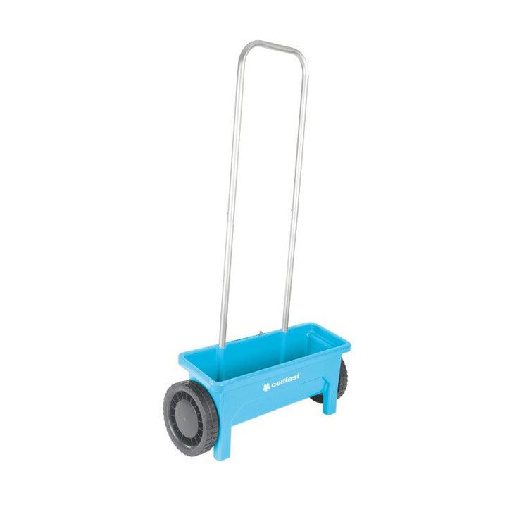 Spandiconcime Spargisale Spargitore universalea ruote  in alluminio da 12 litri Larghezza di spaglio 45cm