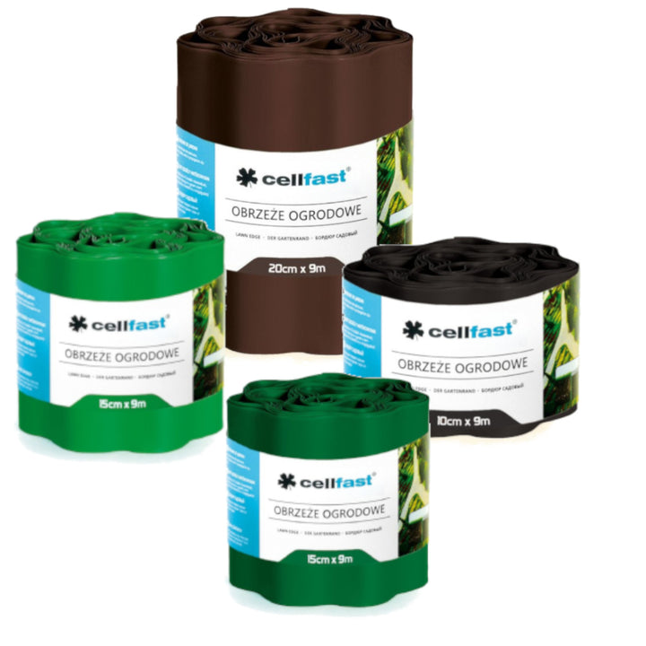 Bordo giardino ondulato 10 cm x 9 m Cellfast verde