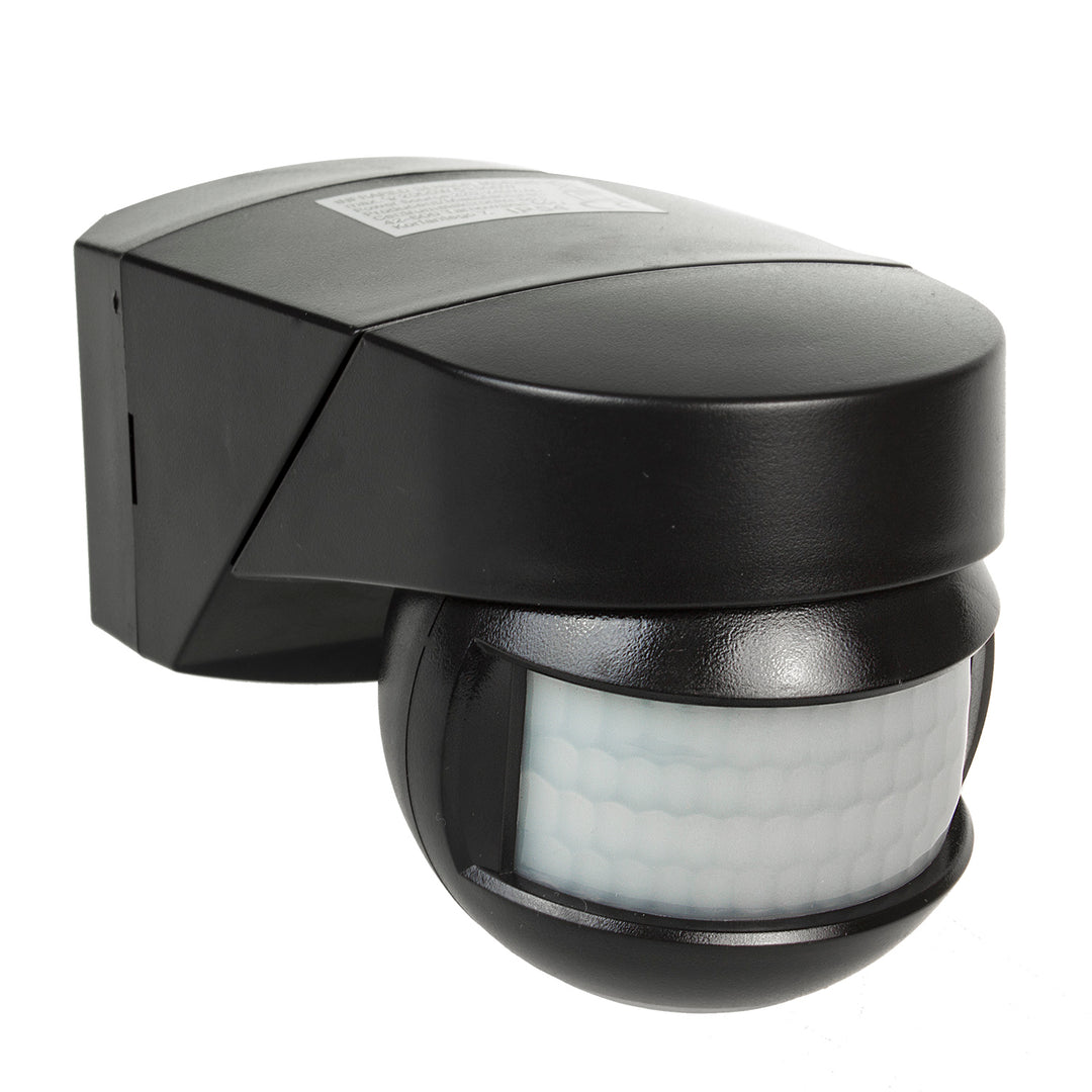 Sensore di movimento crepuscolare a parete 180 ° + 360 ° 2000W Maclean Energy MCE295 nero