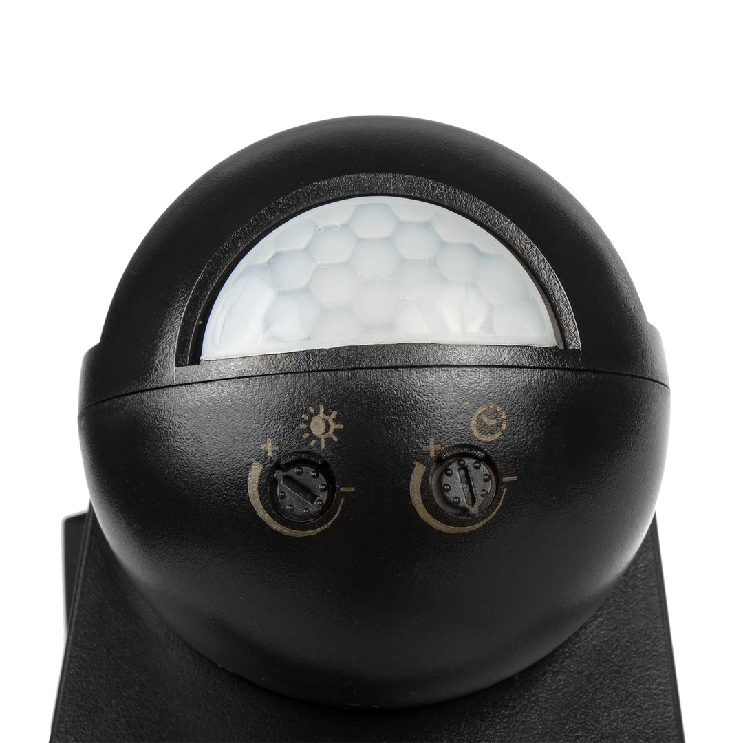 Sensore di movimento crepuscolare a parete 180 ° + 360 ° 2000W Maclean Energy MCE295 nero