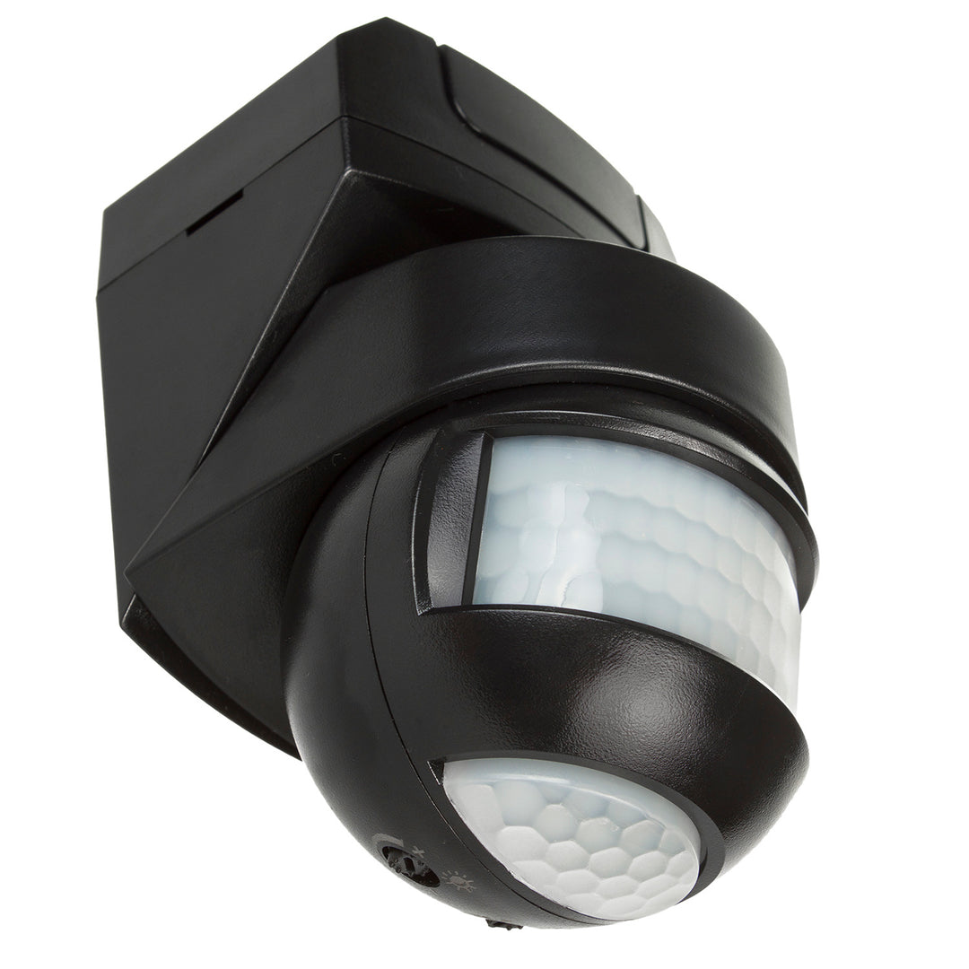 Sensore di movimento crepuscolare a parete 180 ° + 360 ° 2000W Maclean Energy MCE295 nero