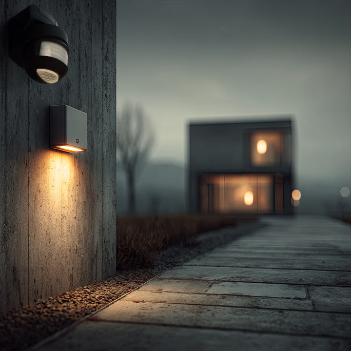 Sensore di movimento crepuscolare a parete 180 ° + 360 ° 2000W Maclean Energy MCE295 nero