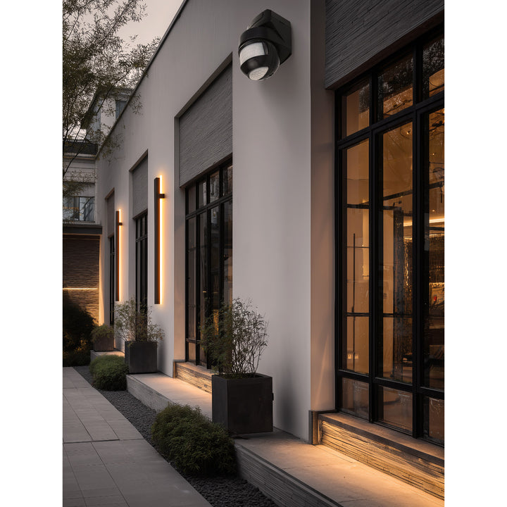 Sensore di movimento crepuscolare a parete 180 ° + 360 ° 2000W Maclean Energy MCE295 nero