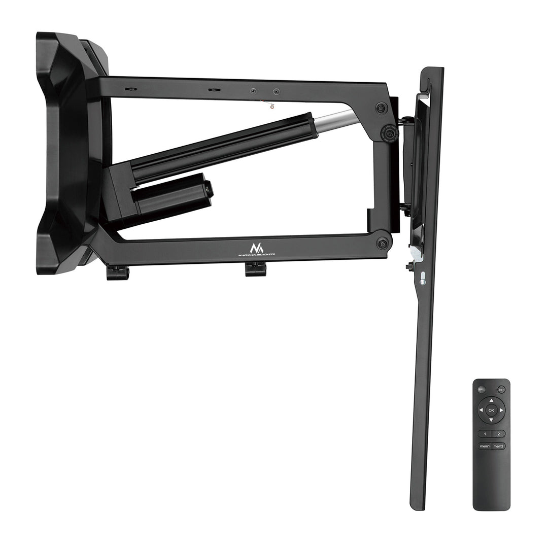 Maclean MC-891 Staffa elettrica per TV a parete Telecomando incluso Regolazione dell'altezza Montaggio sopra il caminetto 37-70" max. VESA 600x400 fino a 35kg