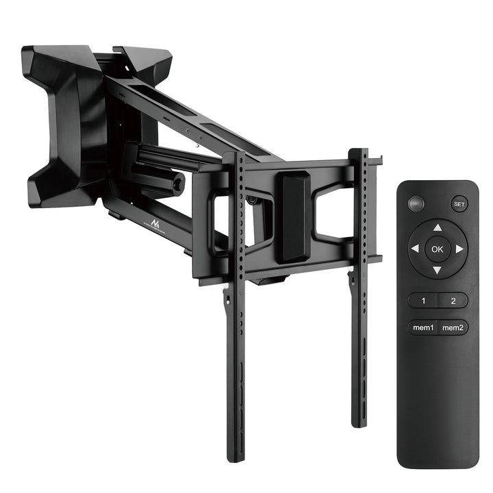 Maclean MC-891 Staffa elettrica per TV a parete Telecomando incluso Regolazione dell'altezza Montaggio sopra il caminetto 37-70" max. VESA 600x400 fino a 35kg