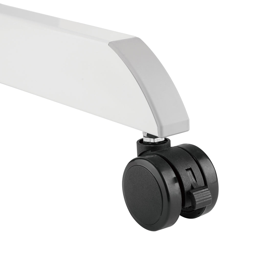 Maclean MC-892BW Scrivania per laptop regolabile in altezza fino a max. 113cm con rotelle Scrivania sit-stand 30 gradi inclinabile Bianco