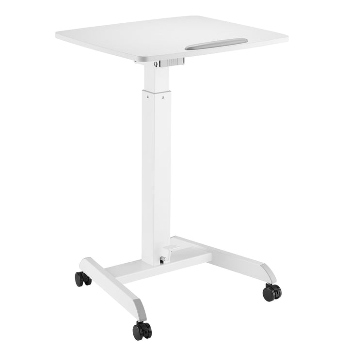 Maclean MC-892BW Scrivania per laptop regolabile in altezza fino a max. 113cm con rotelle Scrivania sit-stand 30 gradi inclinabile Bianco