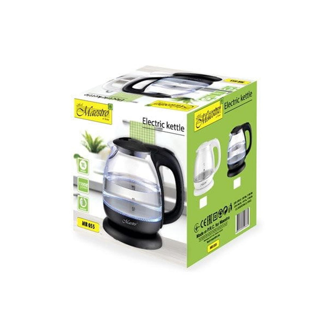 Bollitore elettrico 1L Maestro MR055 in vetro - nero