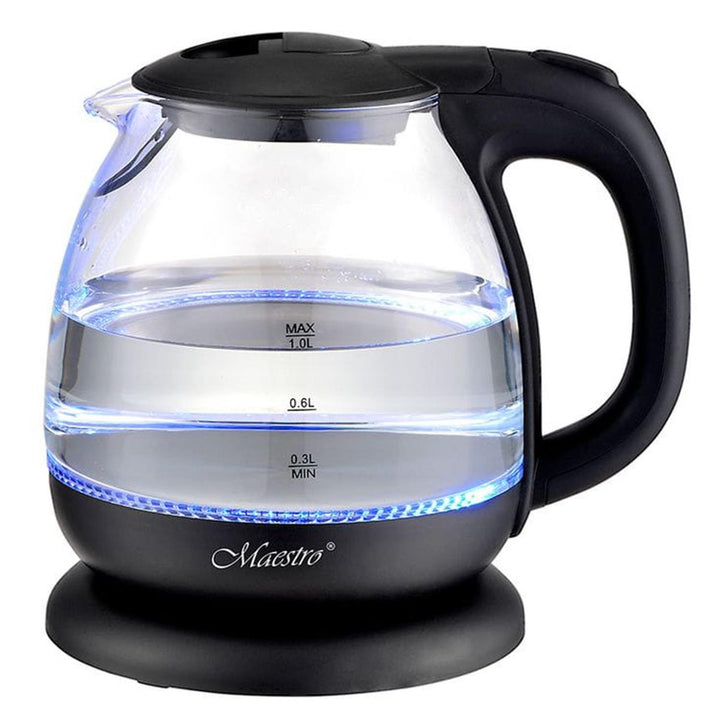 Bollitore elettrico 1L Maestro MR055 in vetro - nero
