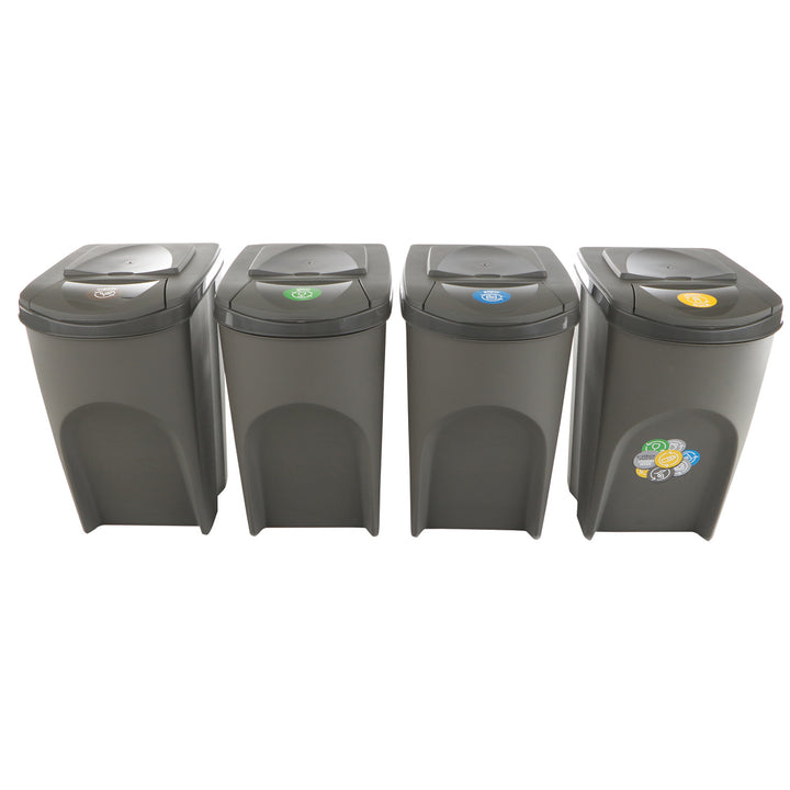 Set per la raccolta differenziata Sortibox 4x35L grigio