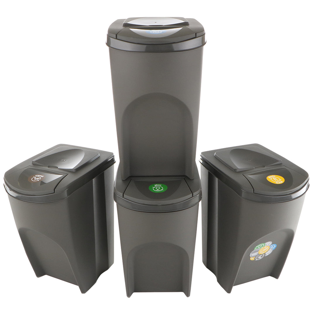 Set per la raccolta differenziata Sortibox 4x35L grigio