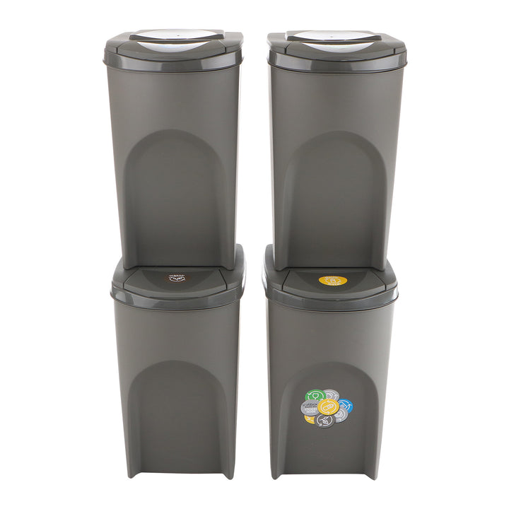 Set per la raccolta differenziata Sortibox 4x35L grigio