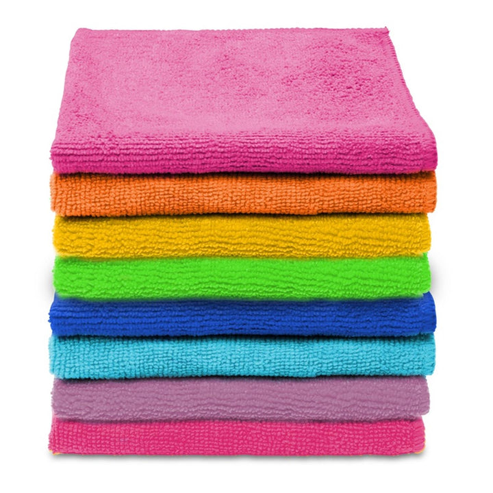 Un set di 8 panni Vileda in microfibra Colori panni