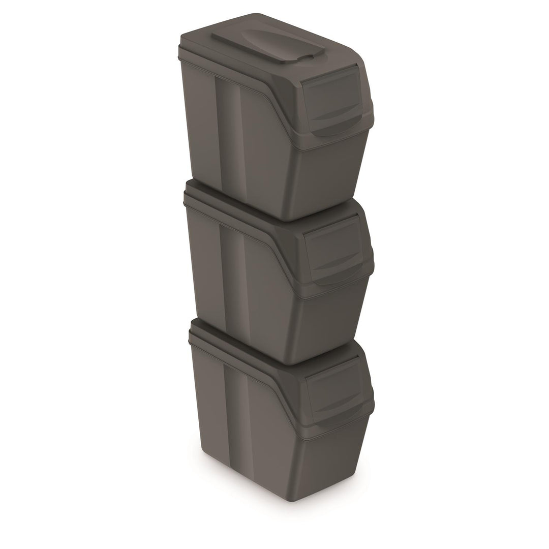 Set di cestini per sortibox 3x20L grigio ISWB20S3