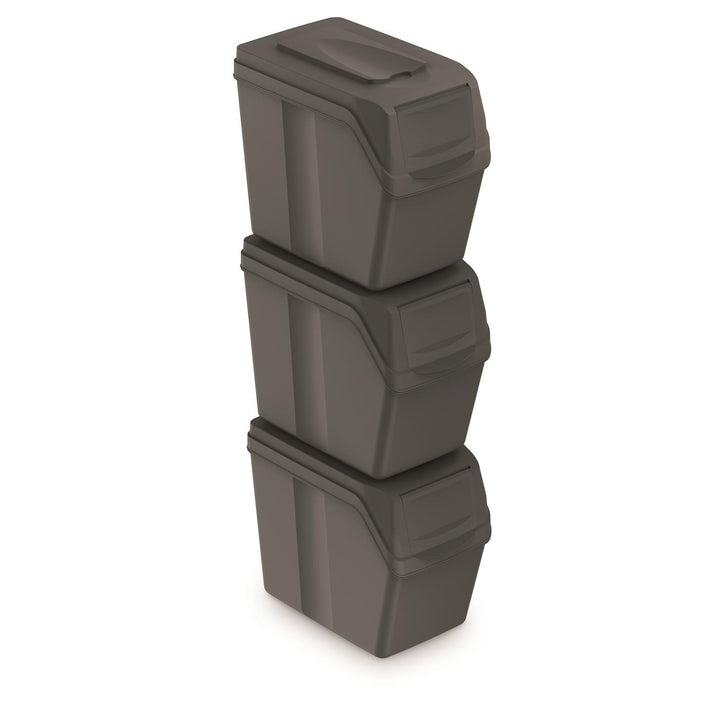 Set di cestini per sortibox 3x20L grigio ISWB20S3