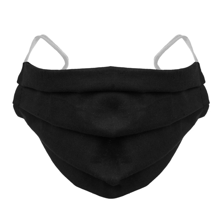 Maschera riutilizzabile in cotone con elastico nero 100% cotone