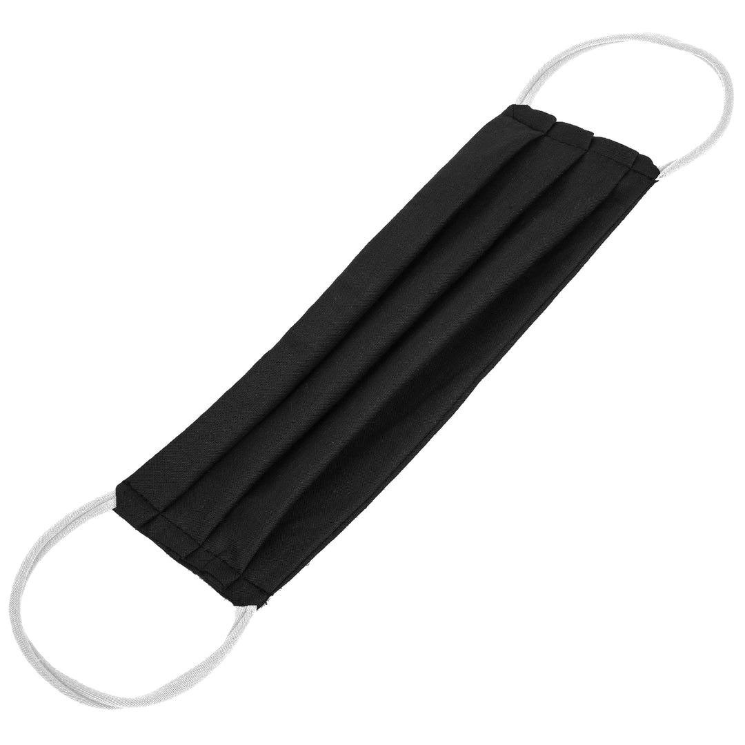 Maschera riutilizzabile in cotone con elastico nero 100% cotone
