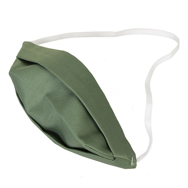 Maschera per adulti in cotone bifacciale verde