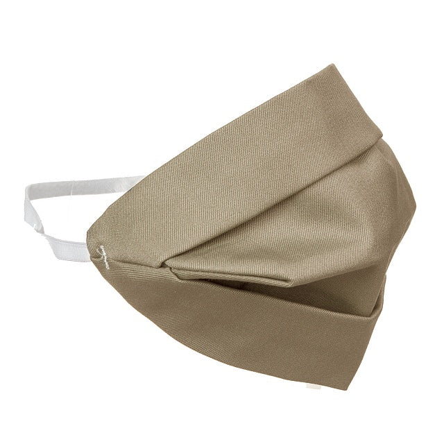 Maschera per adulti in cotone bifacciale beige