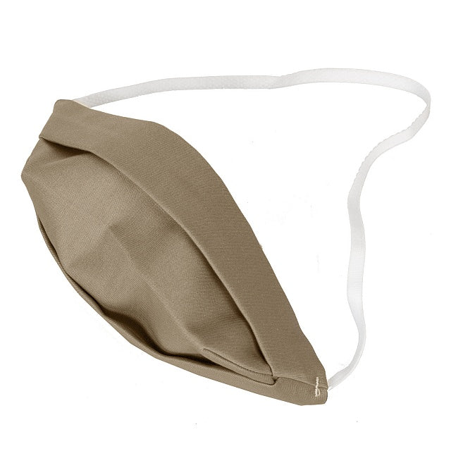 Maschera per adulti in cotone bifacciale beige